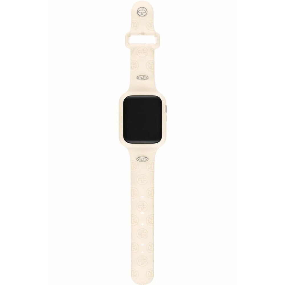 Tory Burch Ivory Silicone Apple Watch Band 41mm for Series 7 8 9